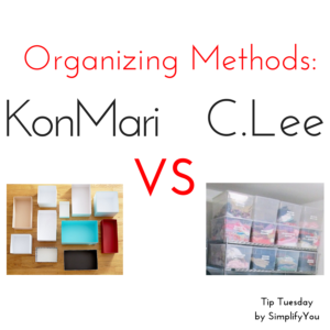 Kon Mari vs. C Lee Organizing Method